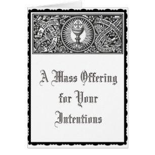 Traditional Catholic Mass Offering Memorial Cards