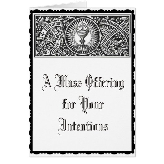 Traditional Catholic Mass Offering Memorial Cards (Front)