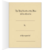 Traditional Catholic Mass Offering Roses Card (Inside (Right))