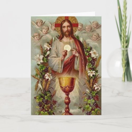 Traditional Catholic Mass Offering Sacred Heart Card