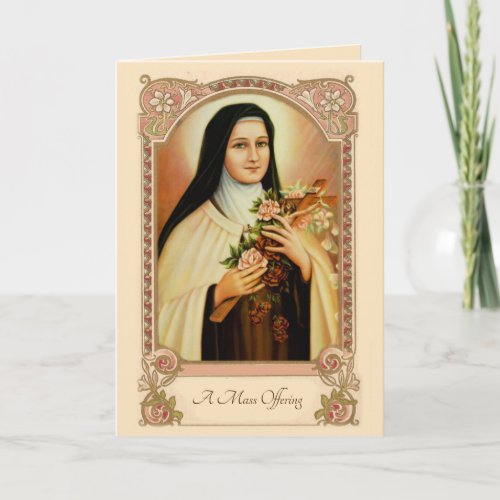 Traditional Catholic Mass Offering St Therese Card