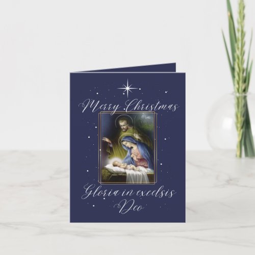 Traditional Catholic Nativity Christmas Card