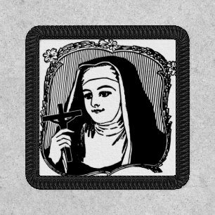 Traditional Catholic Nun in Habit with Crucifix Patch