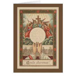Traditional Catholic Priest Eucharist Angels Cards