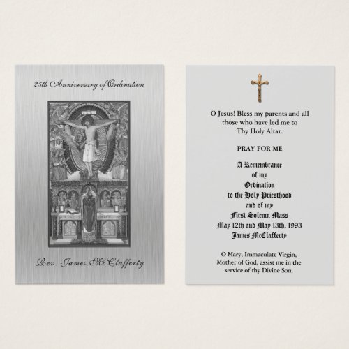 TRADITIONAL CATHOLIC PRIEST ORDINATION HOLY CARDS