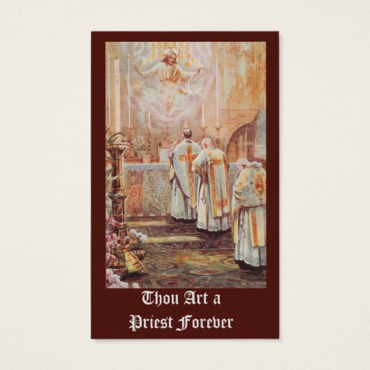 TRADITIONAL CATHOLIC PRIEST ORDINATION HOLY CARDS (Front)