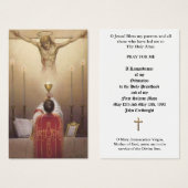 TRADITIONAL CATHOLIC PRIEST ORDINATION HOLY CARDS (Front & Back)