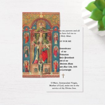 TRADITIONAL CATHOLIC PRIEST ORDINATION HOLY CARDS | Zazzle