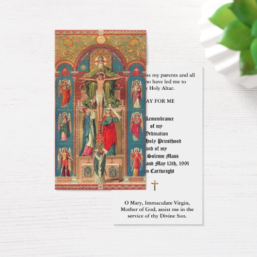 TRADITIONAL CATHOLIC PRIEST ORDINATION HOLY CARDS (Desk)