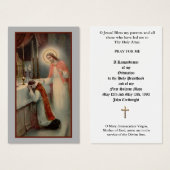 Traditional Catholic Priest Ordination Holy Cards (Front & Back)