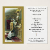 TRADITIONAL CATHOLIC PRIEST ORDINATION HOLY CARDS (Front & Back)