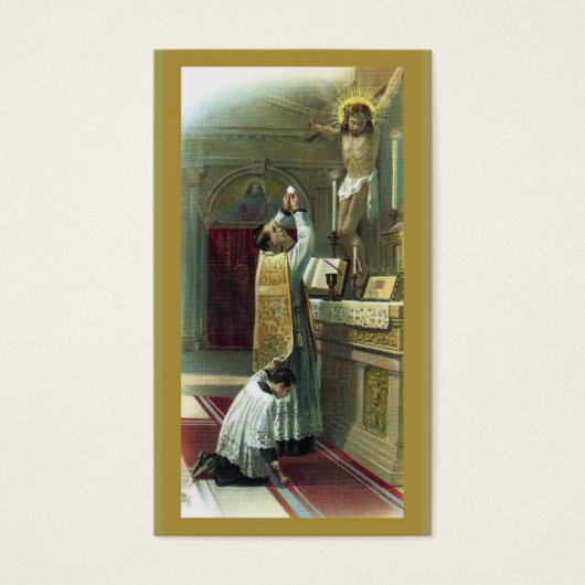 TRADITIONAL CATHOLIC PRIEST ORDINATION HOLY CARDS (Front)