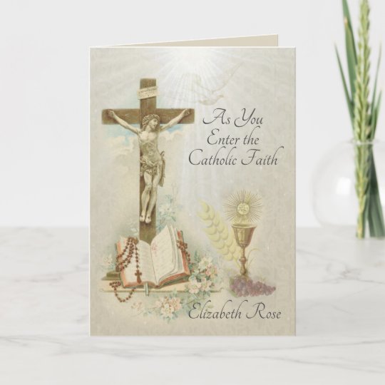 Traditional Catholic Profession of Faith RCIA Card | Zazzle.com