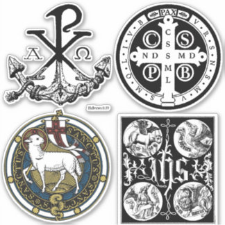 Traditional Catholic Symbols Sticker