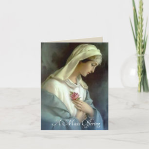 Traditional Catholic Sympathy Mass Offering Cross Card