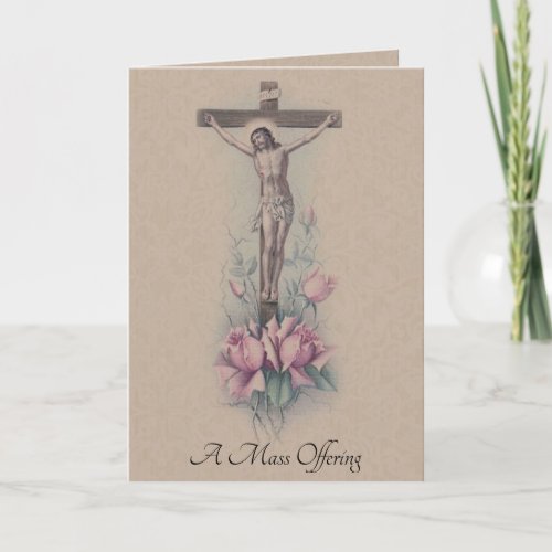 Traditional Catholic Sympathy Mass Offering Jesus Card