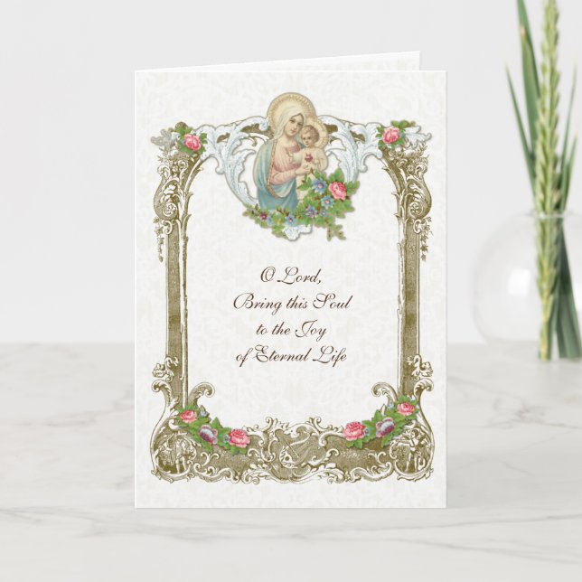 Traditional Catholic Sympathy Mass Offering Jesus Card (Front)