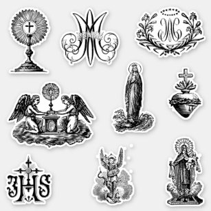 Traditional Catholic Virgin Mary Angels  Saints Sticker