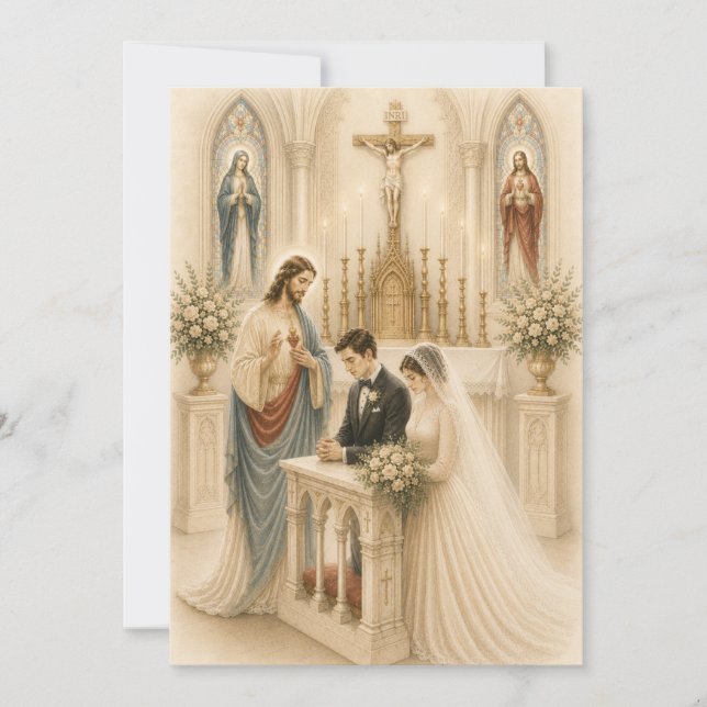 Traditional Catholic Wedding at the Altar (Front)