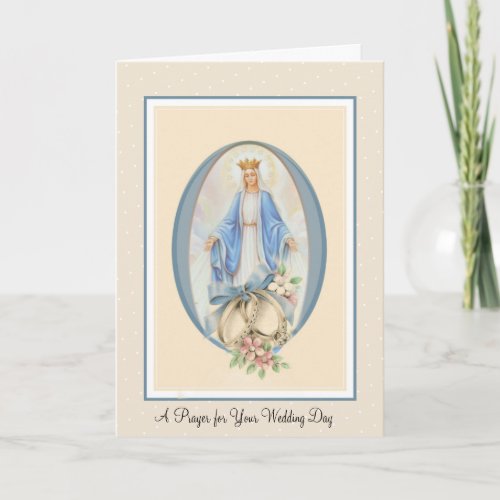 Traditional Catholic Wedding Blessed Virgin Mary Card