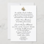 Traditional Catholic Wedding Bridal Invitation (Back)