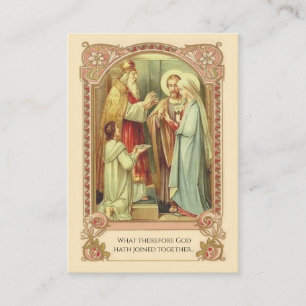 Traditional Catholic Wedding Favor Holy Card