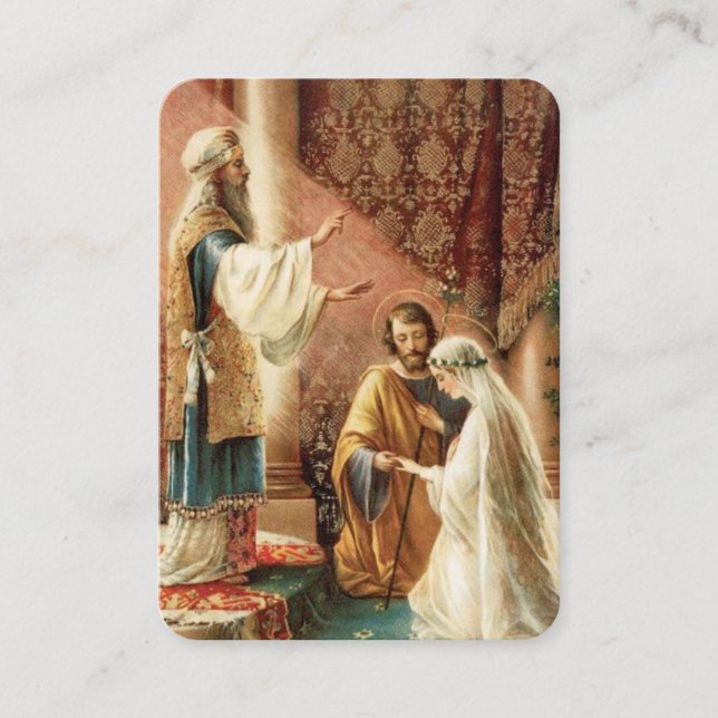 Traditional Catholic Wedding Favor Holy Card (Front)