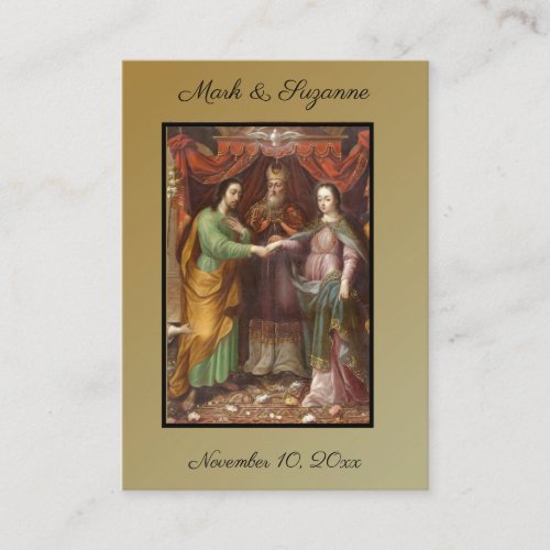 Traditional Catholic Wedding Favor Holy Card