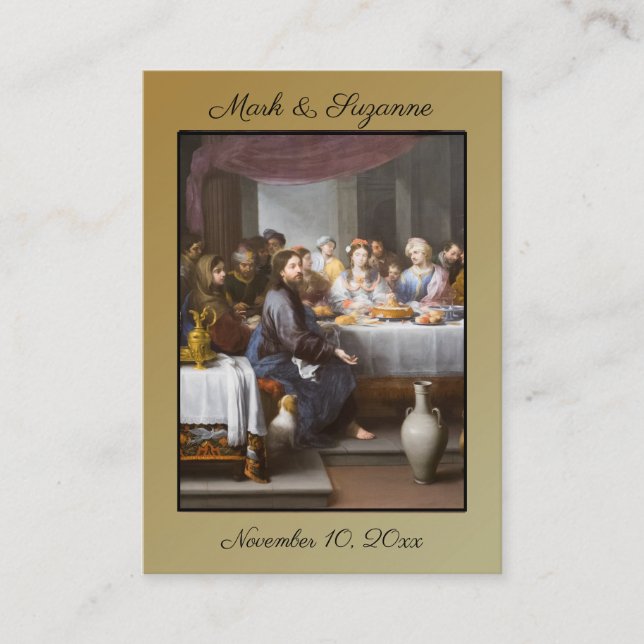 Traditional Catholic Wedding Favor Holy Card (Front)