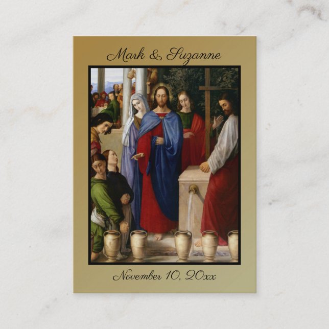 Traditional Catholic Wedding Favor Holy Card (Front)