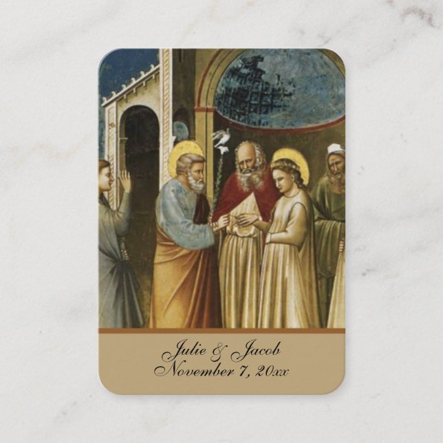 Traditional Catholic Wedding Favor Holy Card (Front)