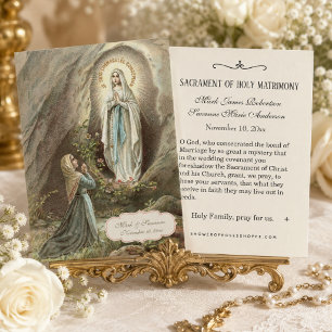 Traditional Catholic Wedding Favor Holy Card