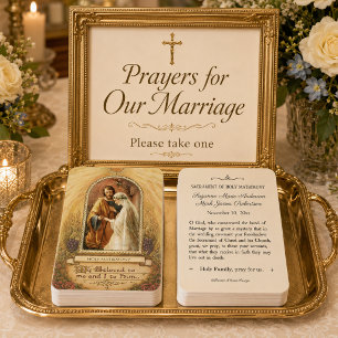 Traditional Catholic Wedding Favor Holy Card