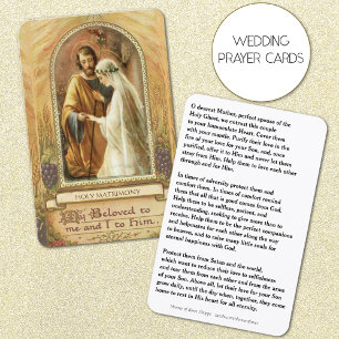 Traditional Catholic Wedding Favor Holy Card