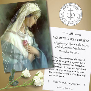 Traditional Catholic Wedding Favor Holy Card