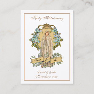Traditional Catholic Wedding Favor Holy Card