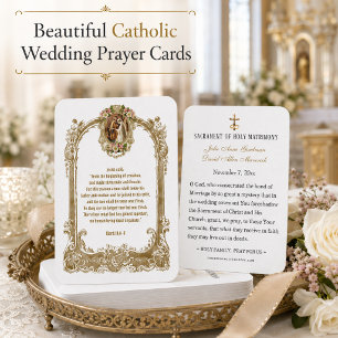 Traditional Catholic Wedding Holy Card
