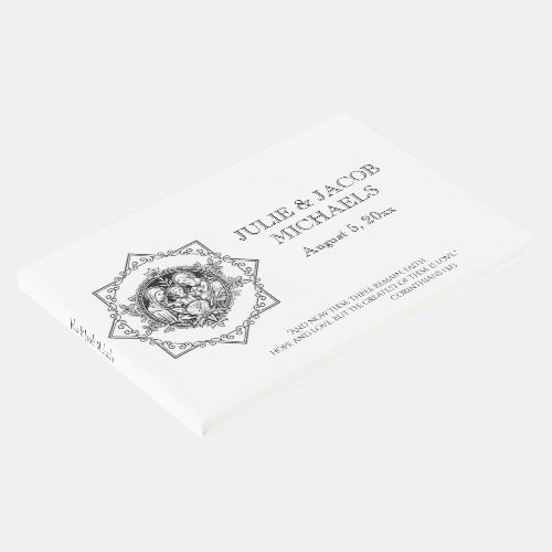 Traditional Catholic Wedding Holy Family Guest Book