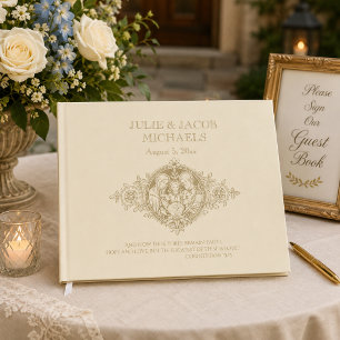 Traditional Catholic Wedding Holy Family Guest Book