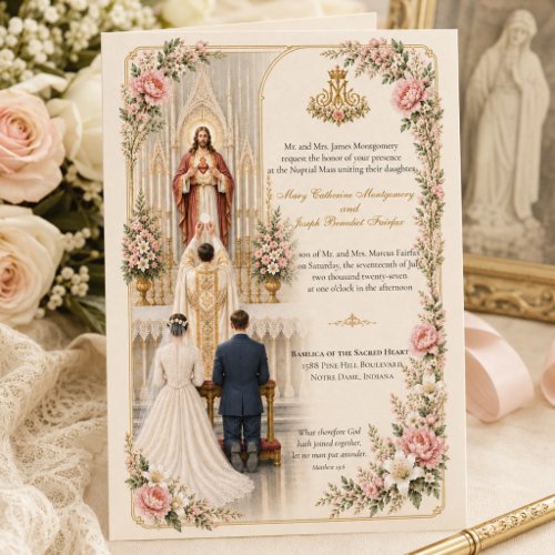 Traditional Catholic Wedding Invitation