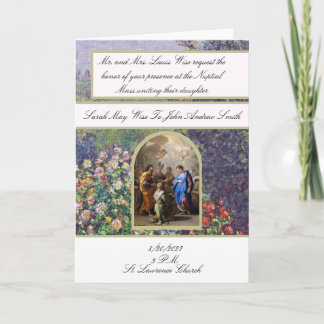 Traditional Catholic Wedding Invitation Mary