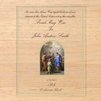 Traditional Catholic Wedding Invitation Mary