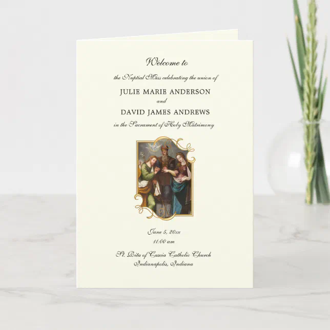 Traditional Catholic Wedding Mass Program | Zazzle