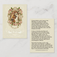 Traditional Catholic Wedding Prayer Holy Card