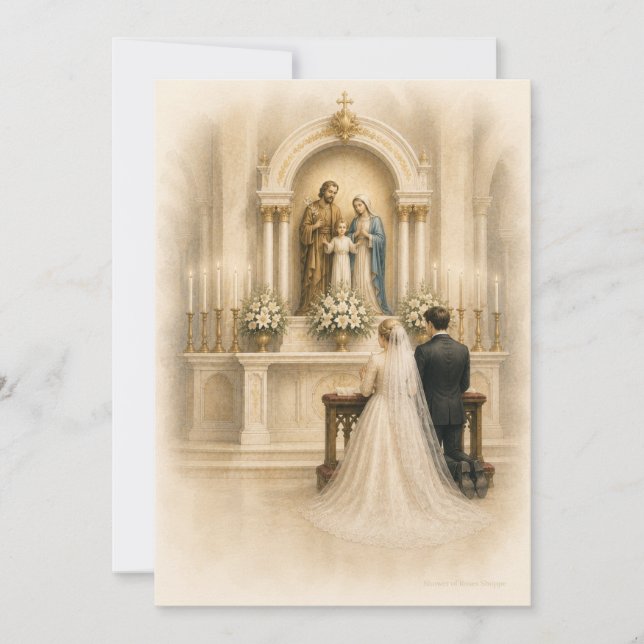 Traditional Catholic Wedding Shrine Bride Groom  (Front)
