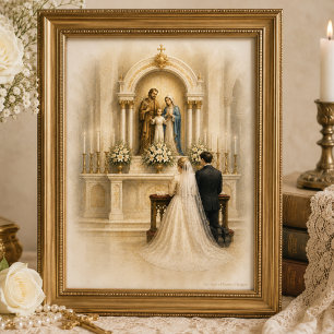 Traditional Catholic Wedding Shrine Bride Groom