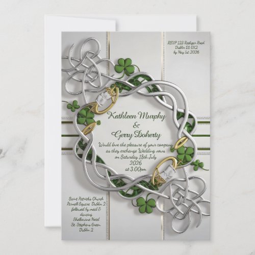 Traditional Celtic Irish Patterns  Motifs Invitation