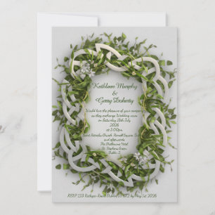 Traditional Celtic Love Knot & Lucky Clover Invitation