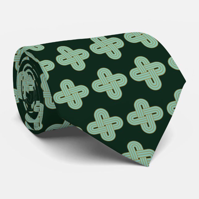 Traditional Celtic Solomon's Knot Emblem Neck Tie (Rolled)