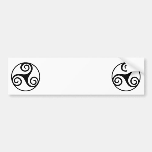 Traditional Celtic Triskele Design  Bumper Sticker